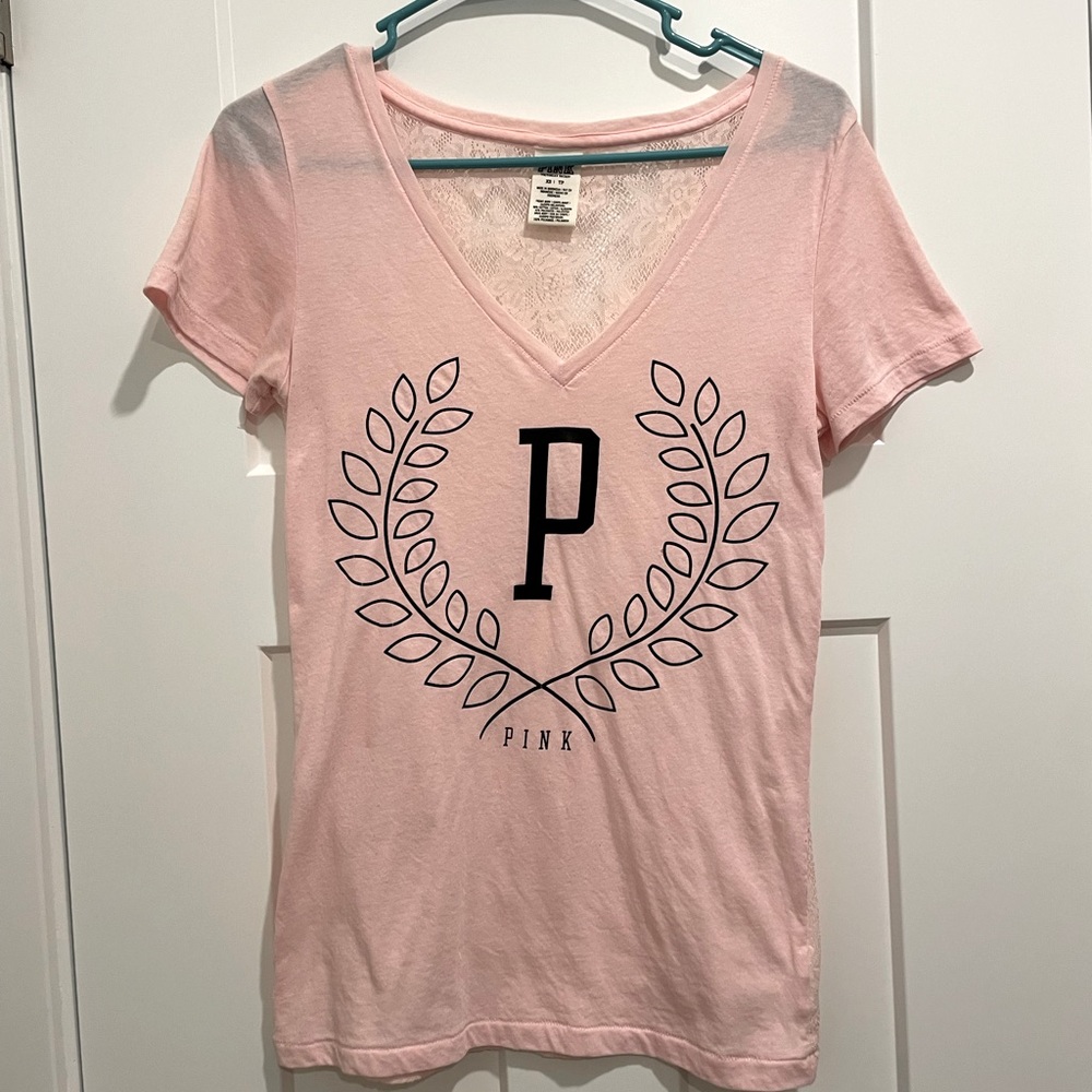 Pink Top Lace Back